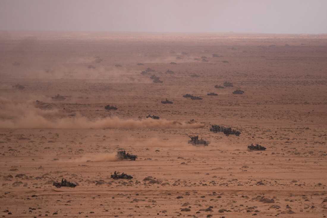 FILE - U.S and Moroccan military forces take part in the 20th edition of the African Lion military exercise, in Tantan, south of Agadir, Morocco, Friday, May 31, 2024. (AP Photo/Mosa'ab Elshamy, File)