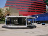 Basic.Space auctioned off one of Jean Prouvé’s prefab gas stations, which an anonymous buyer is now using as a pavilion for their tennis court in Florida.