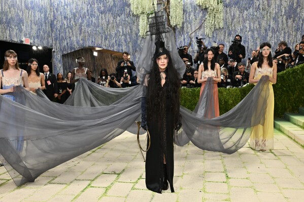 Madonna arrives at The Metropolitan Museum of Art's Costume Institute benefit gala celebrating the opening of the "Costume Art" exhibition on Monday, May 4, 2026, in New York. (Photo by Evan Agostini/Invision/AP)