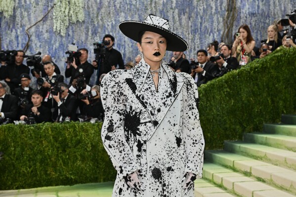 Audrey Nuna arrives at The Metropolitan Museum of Art's Costume Institute benefit gala celebrating the opening of the "Costume Art" exhibition on Monday, May 4, 2026, in New York. (Photo by Evan Agostini/Invision/AP)