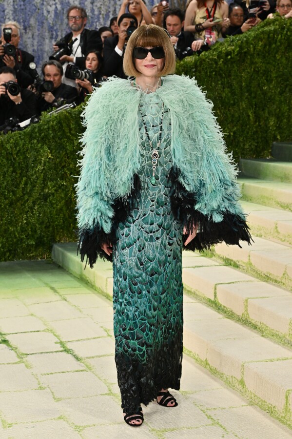 Anna Wintour arrives at The Metropolitan Museum of Art's Costume Institute benefit gala celebrating the opening of the "Costume Art" exhibition on Monday, May 4, 2026, in New York. (Photo by Evan Agostini/Invision/AP)