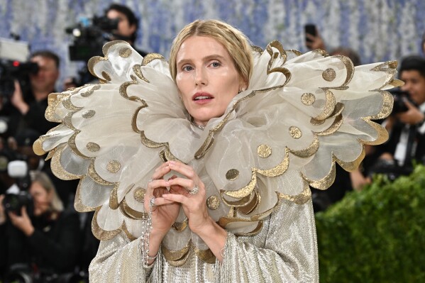 Dree Hemingway arrives at The Metropolitan Museum of Art's Costume Institute benefit gala celebrating the opening of the "Costume Art" exhibition on Monday, May 4, 2026, in New York. (Photo by Evan Agostini/Invision/AP)