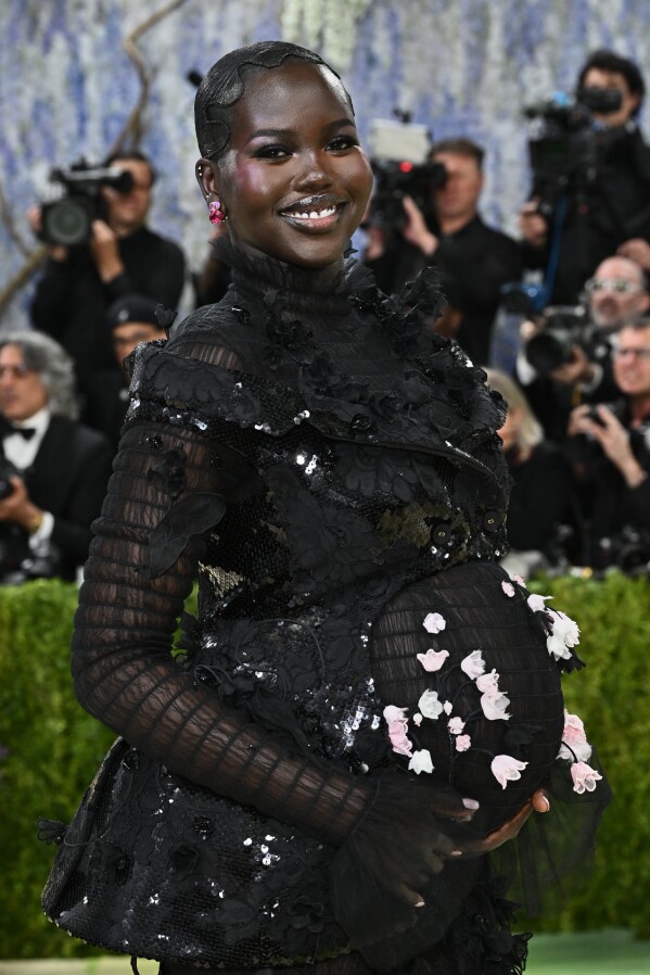 Adut Akech arrives at The Metropolitan Museum of Art's Costume Institute benefit gala celebrating the opening of the "Costume Art" exhibition on Monday, May 4, 2026, in New York. (Photo by Evan Agostini/Invision/AP)