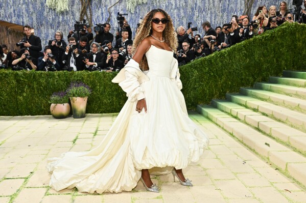 Blue Ivy Carter arrives at The Metropolitan Museum of Art's Costume Institute benefit gala celebrating the opening of the "Costume Art" exhibition on Monday, May 4, 2026, in New York. (Photo by Evan Agostini/Invision/AP)