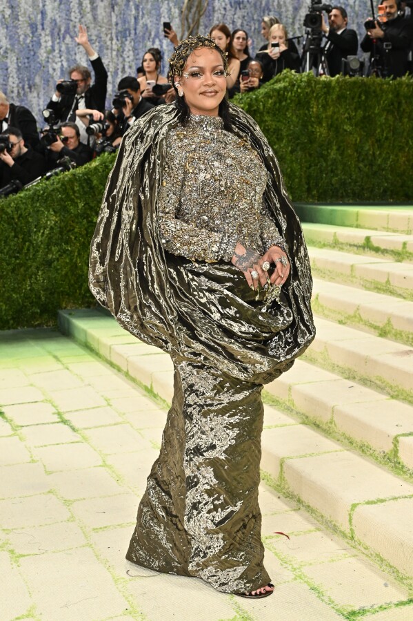 Rihanna arrives at The Metropolitan Museum of Art's Costume Institute benefit gala celebrating the opening of the "Costume Art" exhibition on Monday, May 4, 2026, in New York. (Photo by Evan Agostini/Invision/AP)