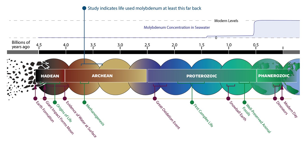 NASA Research Shows Early Life Relied on Rare Metal