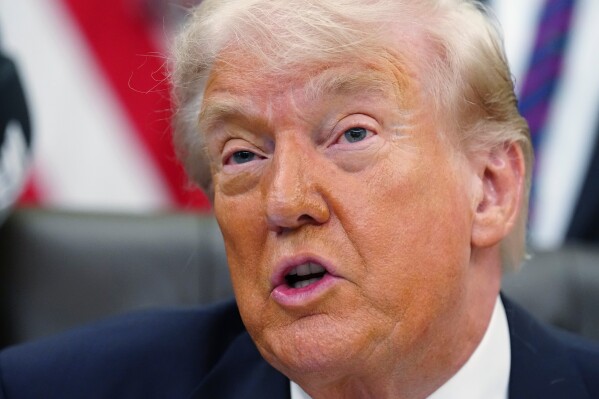 President Donald Trump speaks before signing a proclamation in the Oval Office at the White House, Tuesday, May 5, 2026, in Washington. (AP Photo/Jacquelyn Martin)