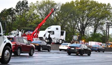 LIE closed eastbound between exits 46 and 48 after collision, fuel spill