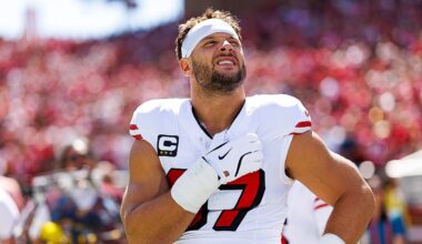 Nick Bosa's model girlfriend starts summer in a pink bikini on a tennis court, crazy Mark Hamill & plandemic!