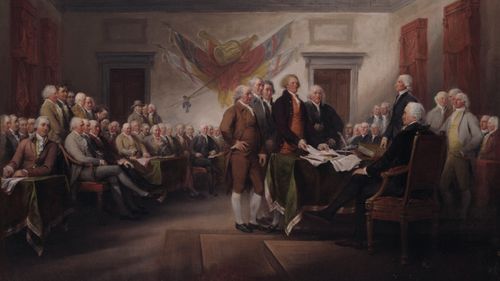 painting of the signing of the Declaration of Independence