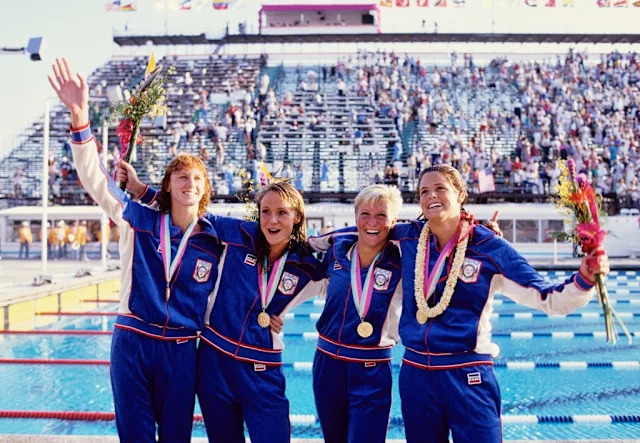 Nancy Hogshead, second from left, criticized Gov. Gavin Newsom’s stance on California’s trans athlete policy ahead of the girls’ high school track championships. IMAGN IMAGES via Reuters Connect