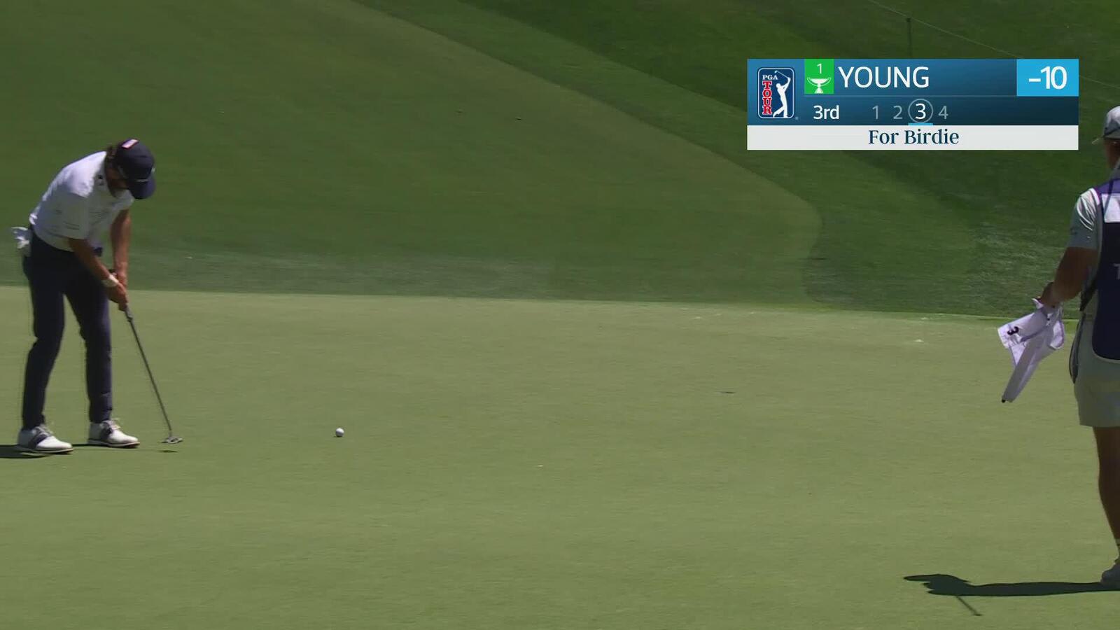 Cameron Young makes birdie on No. 3 at Truist Championship