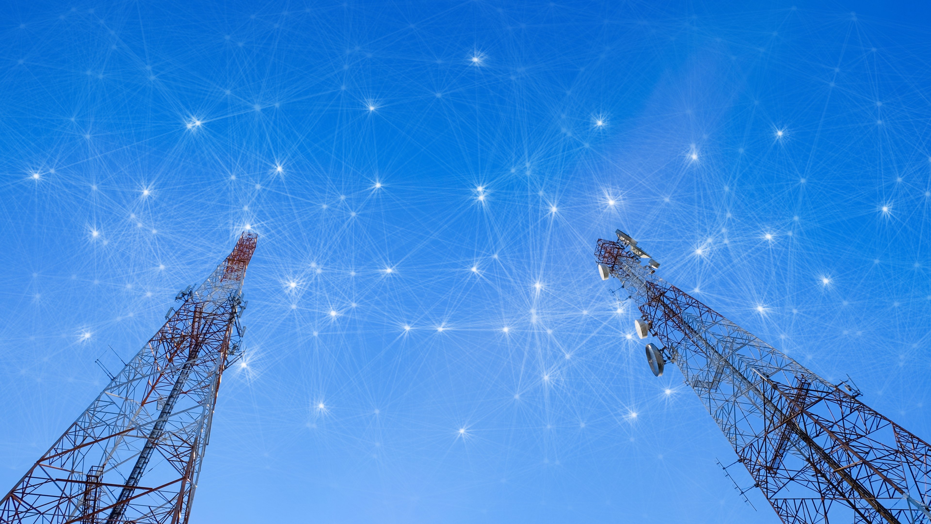 Graphic visualization of cell tower connectivity.