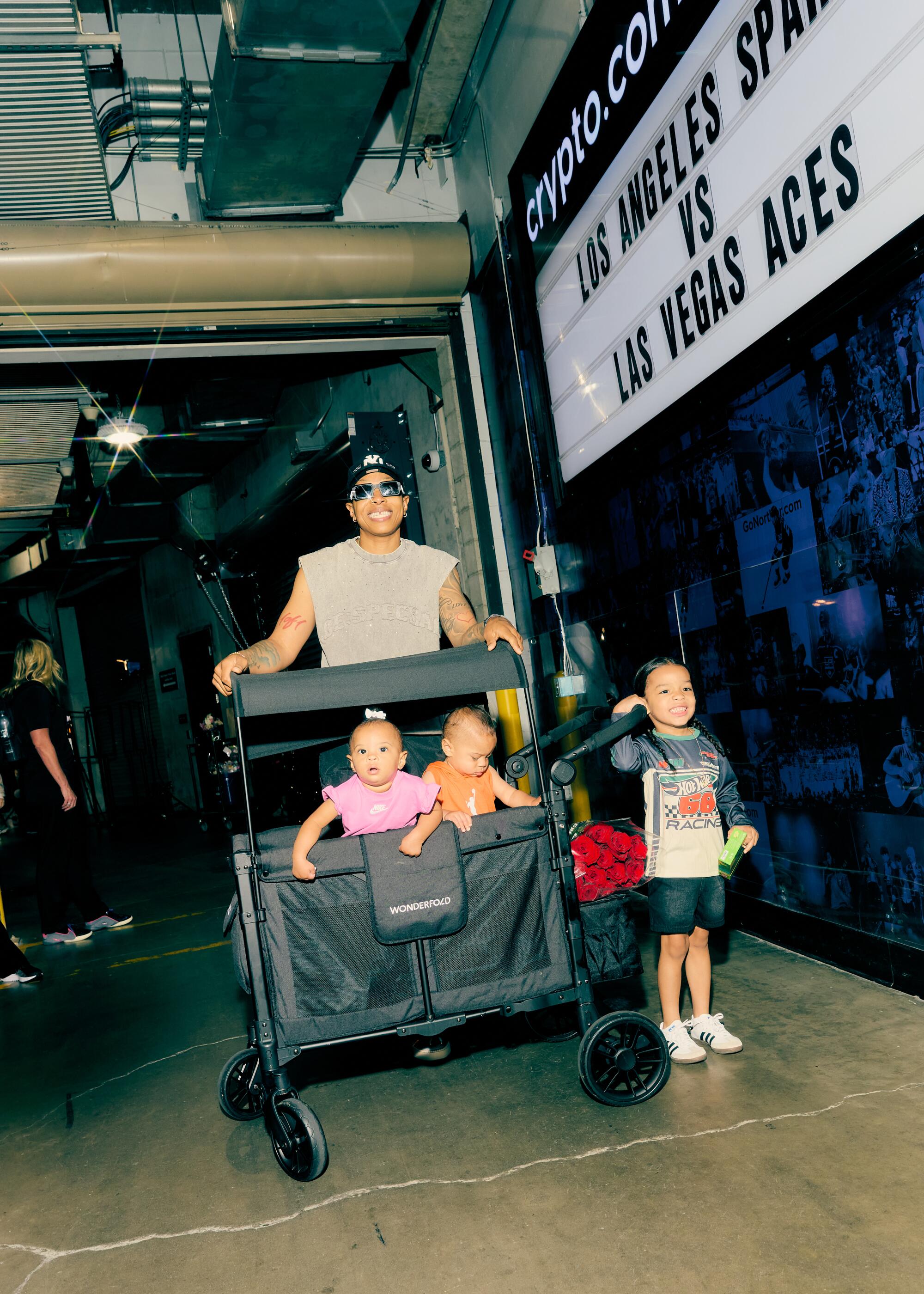 Emma Cannon with her three children.