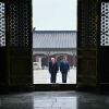 China's President Xi Jinping (right) and President Trump visit the Temple of Heaven on Thursday in Beijing.