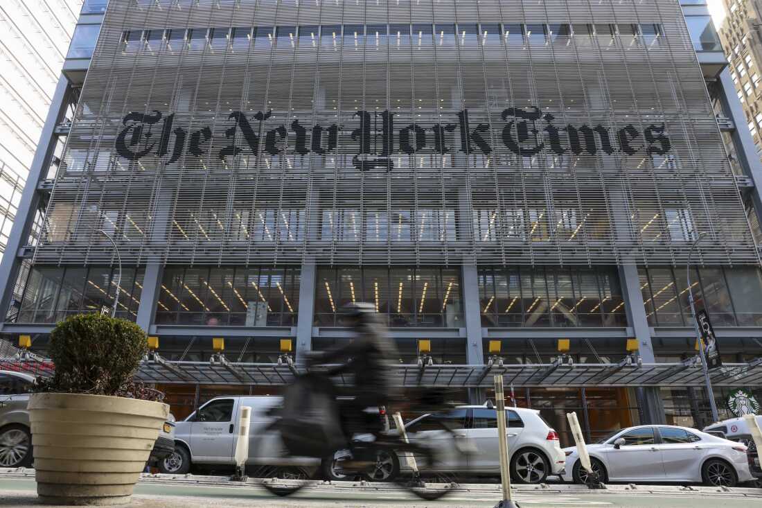 The New York Times headquarters in New York City on January 22, 2026.