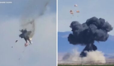 2 Navy jets crash during air show at Mountain Home Air Force Base in Idaho, 4 crew members eject safely