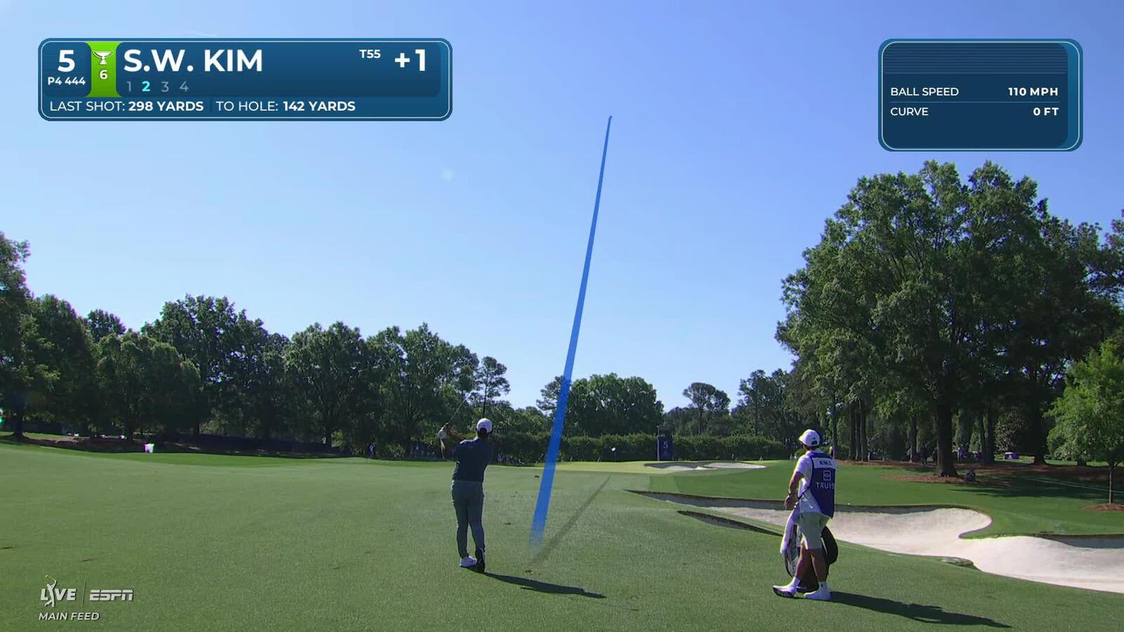 Si Woo Kim's 138-yard approach sets up birdie on No. 5 at Truist Championship