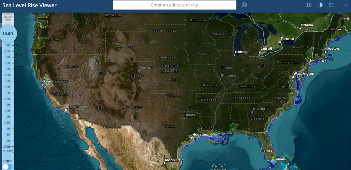 Map shows US cities that could go underwater if sea levels rise 3 meters