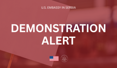 Demonstration Alert: U. S. Embassy Belgrade, Serbia – May 22, 2026