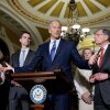 Senate Majority Leader John Thune, R-S.D., spoke to reporters in the Capitol on May 19.