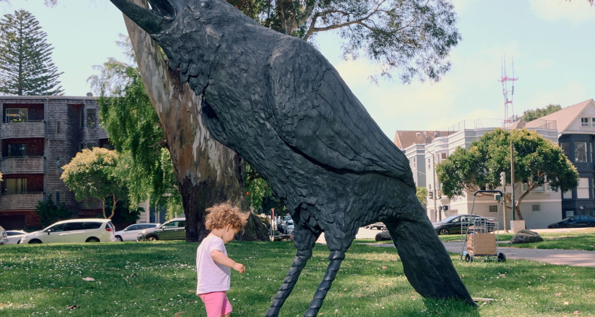 Giant bronze crows stir fear and fascination in SF’s Panhandle