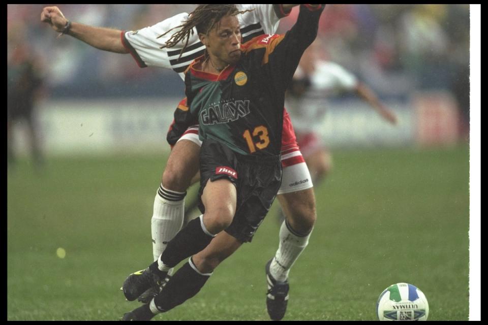 Cobi Jones of the Los Angeles Galaxy (Photo Credit: Stephen Dunn/Allsport)