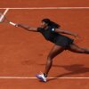 Hailey Baptiste of United States plays a forehand against Madison Keys of United States during the Women's Singles Fourth Round match on Day Nine of the 2025 French Open at Roland Garros on June 02, 2025 in Paris, France.