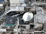 Aerial views of the Nippon Dynawave Packaging Co. in Longview, Wash., showing the scene of a chemical implosion that occurred in the morning on May 26, 2026.