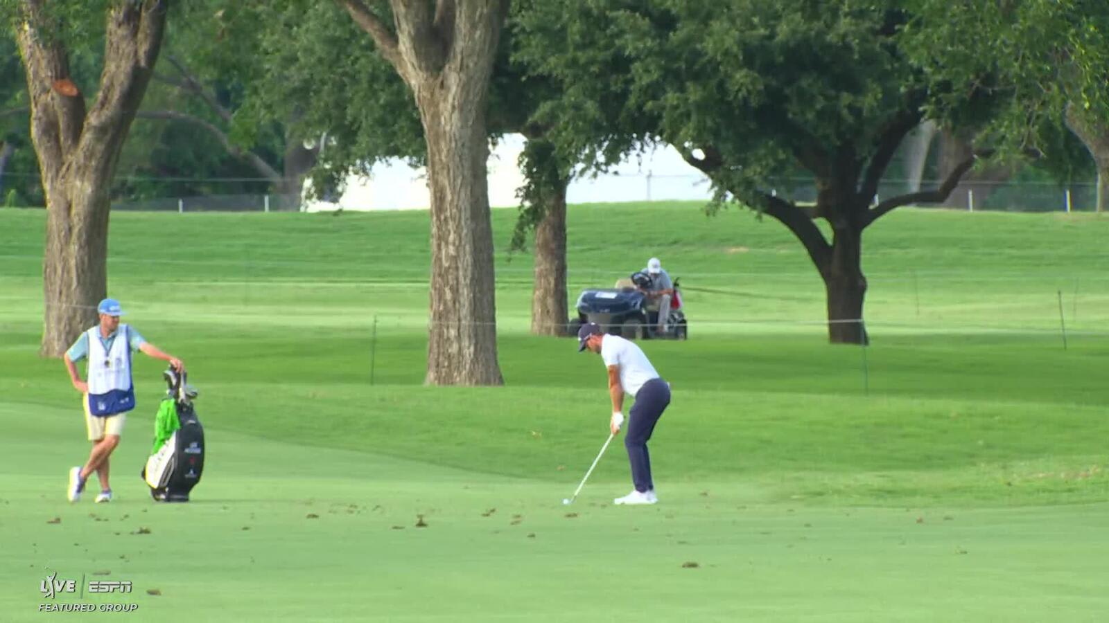 Lee Hodges's 103-yard approach sets up birdie on No. 6 at Charles Schwab