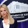 Attorney General Pam Bondi delivers remarks at the Department of Justice on Feb. 6.