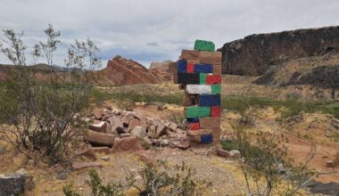 Graffiti covers historic mining ruins in Washington County near Leeds