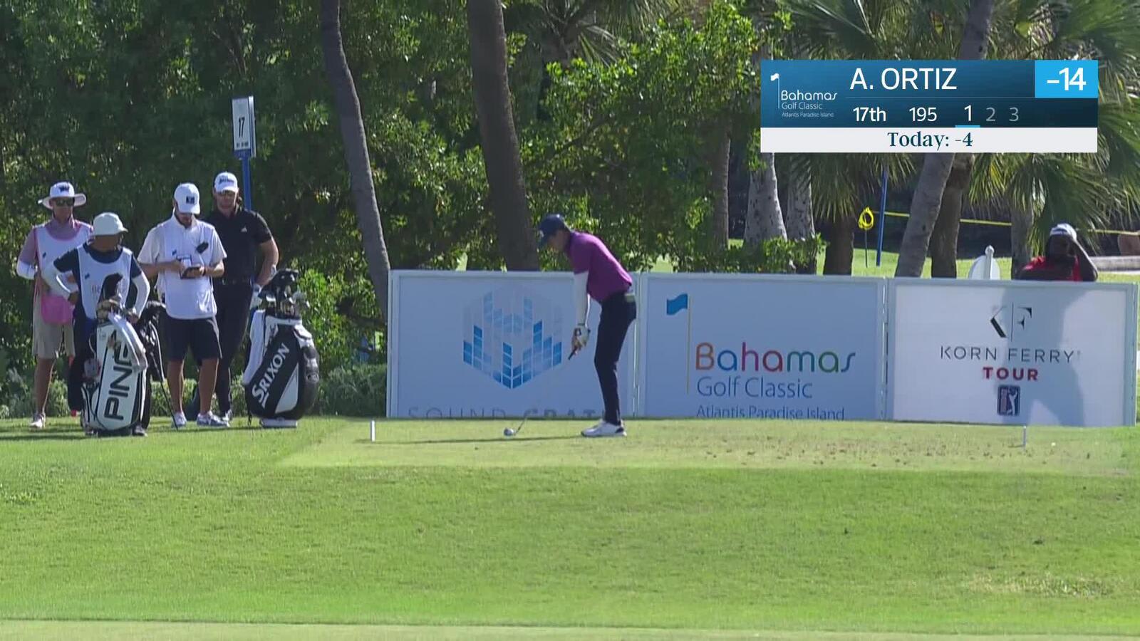 Alvaro Ortiz makes birdie on No. 17 at Bahamas Classic Atlantis