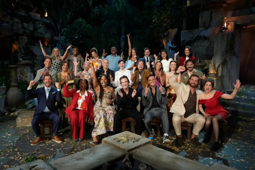 Jeff Probst and the Survivor 50 cast during the Season 50 live finale