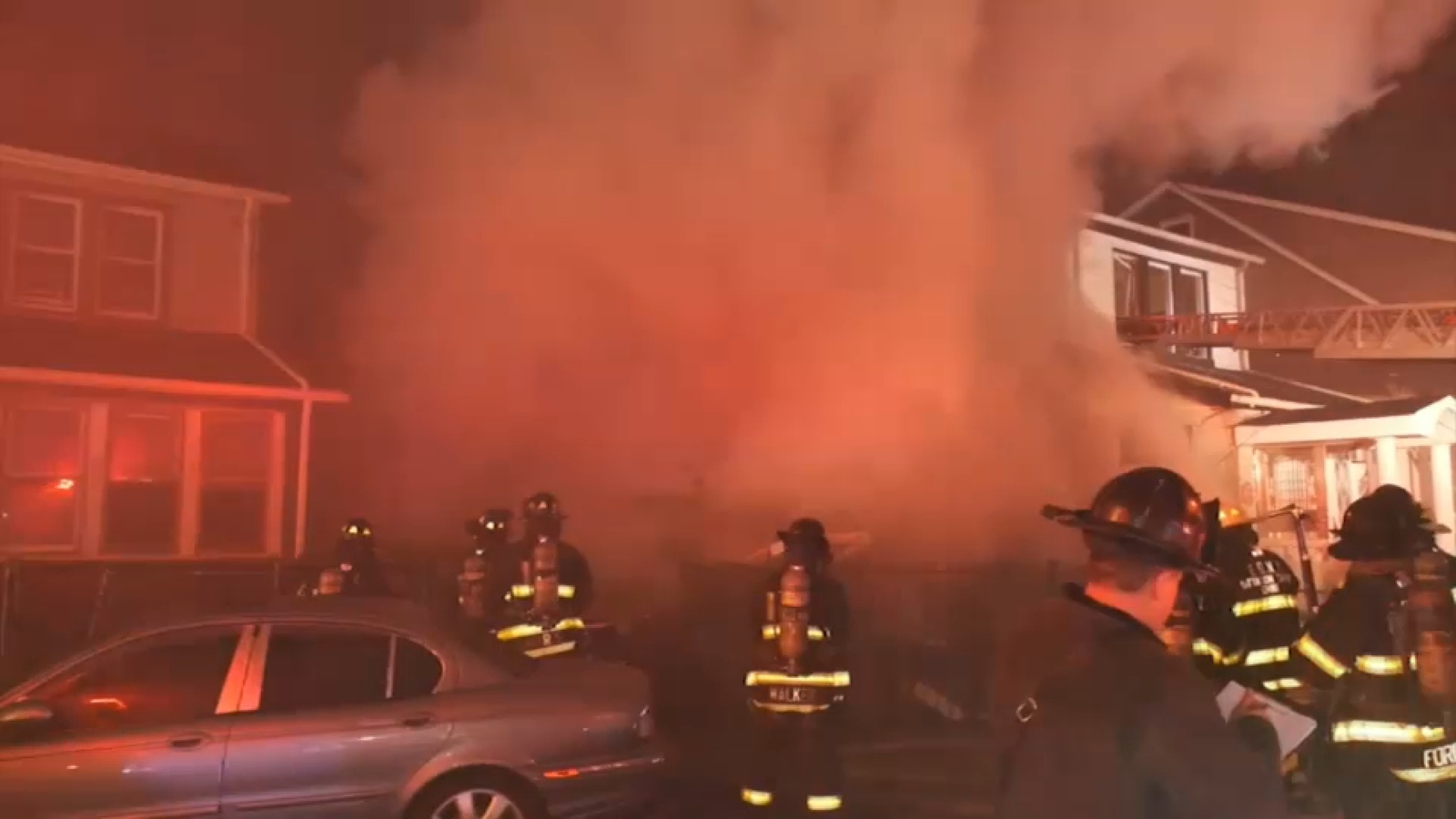Family dispute sparked gas-fed fire that caused South Ozone Park, Queens home to collapse; suspect believed dead