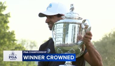 Fans celebrate final round of PGA Championship at Aronimink