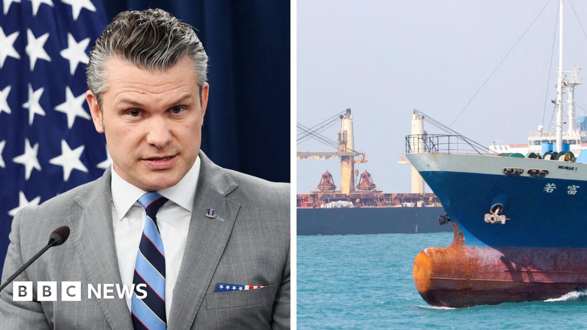 Hegseth speaking as Iran warns US it is 'just getting started' in Strait of Hormuz