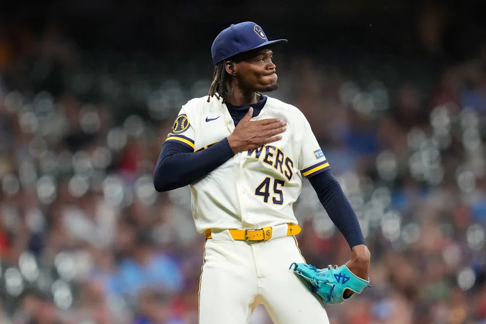 Abner Uribe of the Milwaukee Brewers was suspended one game by Major League Baseball for "inappropriate actions."