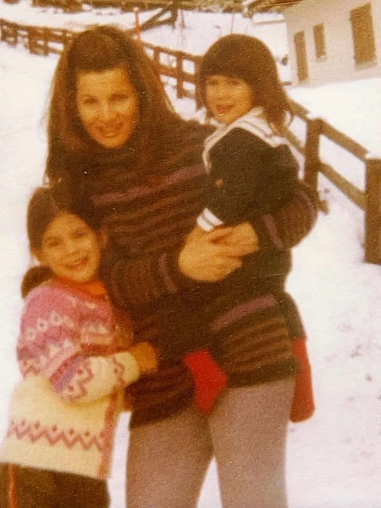 Sandra Bullock with her mother Helga and her sister Gesine in a snow-covered setting, shared on Instagram