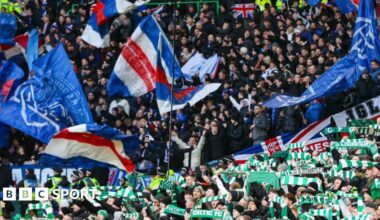 Rangers and Celtic supporters at Celtic Park in December, 2025