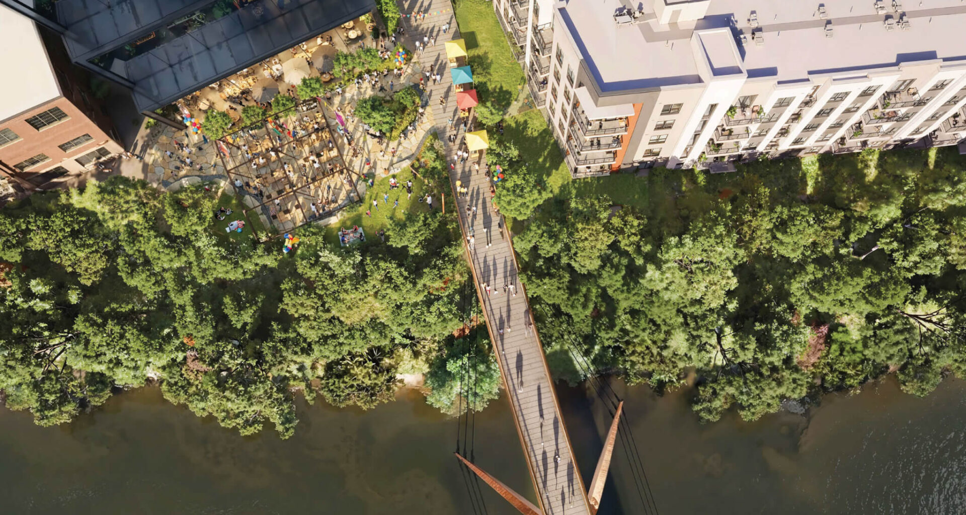 Oracle shares renderings of pedestrian bridge to Nashville’s East Bank