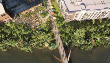 Oracle shares renderings of pedestrian bridge to Nashville’s East Bank
