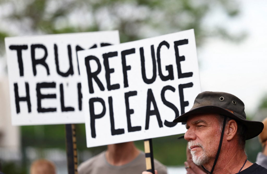 Pro-Trump Demonstration outside the U.S. Embassy in Pretoria