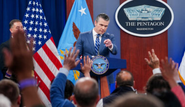 WATCH LIVE: Hegseth and Caine hold briefing a day after new U.S. effort in Strait of Hormuz begins