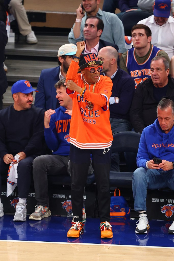 Spike Lee attends the NBA Eastern Conference Finals between the New York Knicks and Cleveland Cavaliers