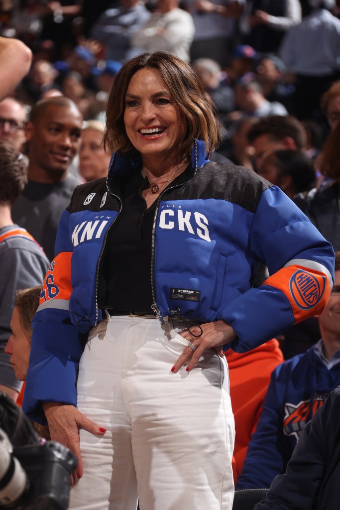 Mariska Hargitay attends the NBA Eastern Conference Finals between the New York Knicks and Cleveland Cavaliers