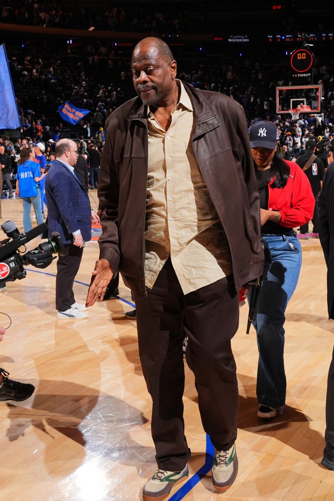 Patrick Ewing attends the NBA Eastern Conference Finals between the New York Knicks and Cleveland Cavaliers