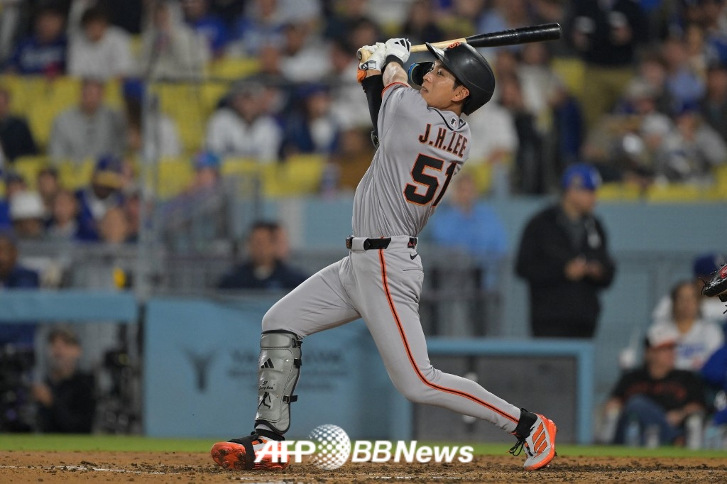 San Francisco Giants outfielder Lee Jung-hoo. /AFPBBNews=NEWS1