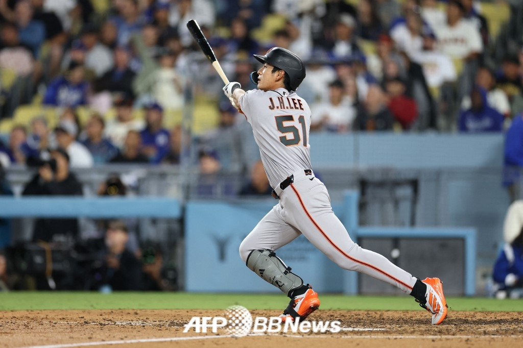 San Francisco Giants outfielder Lee Jung-hoo. /AFPBBNews=NEWS1