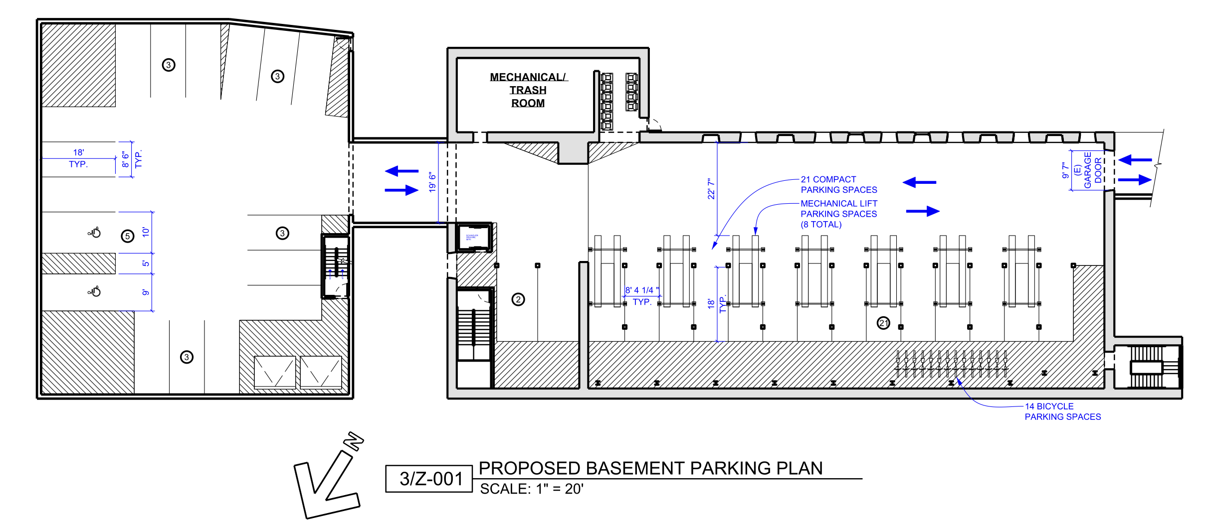 203 Leverington Avenue Basement Parking Plan